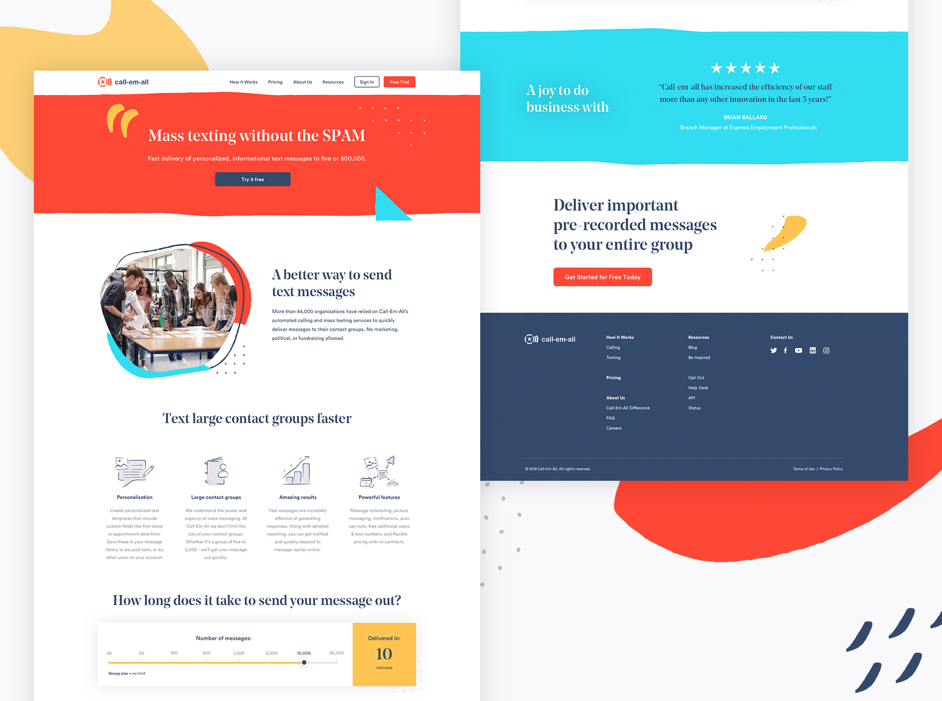 Call-em-all Website Design