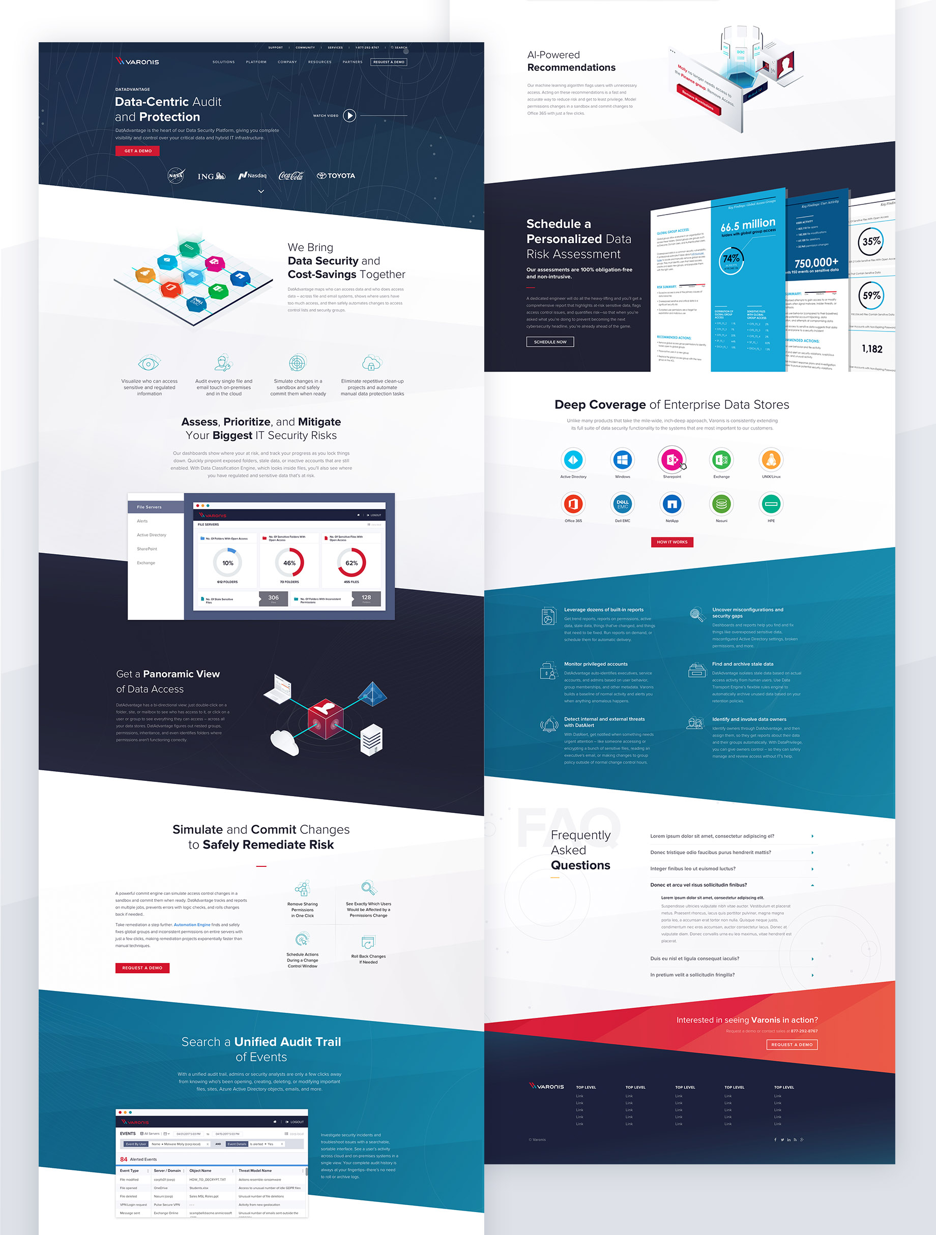 Varonis Web Page Design