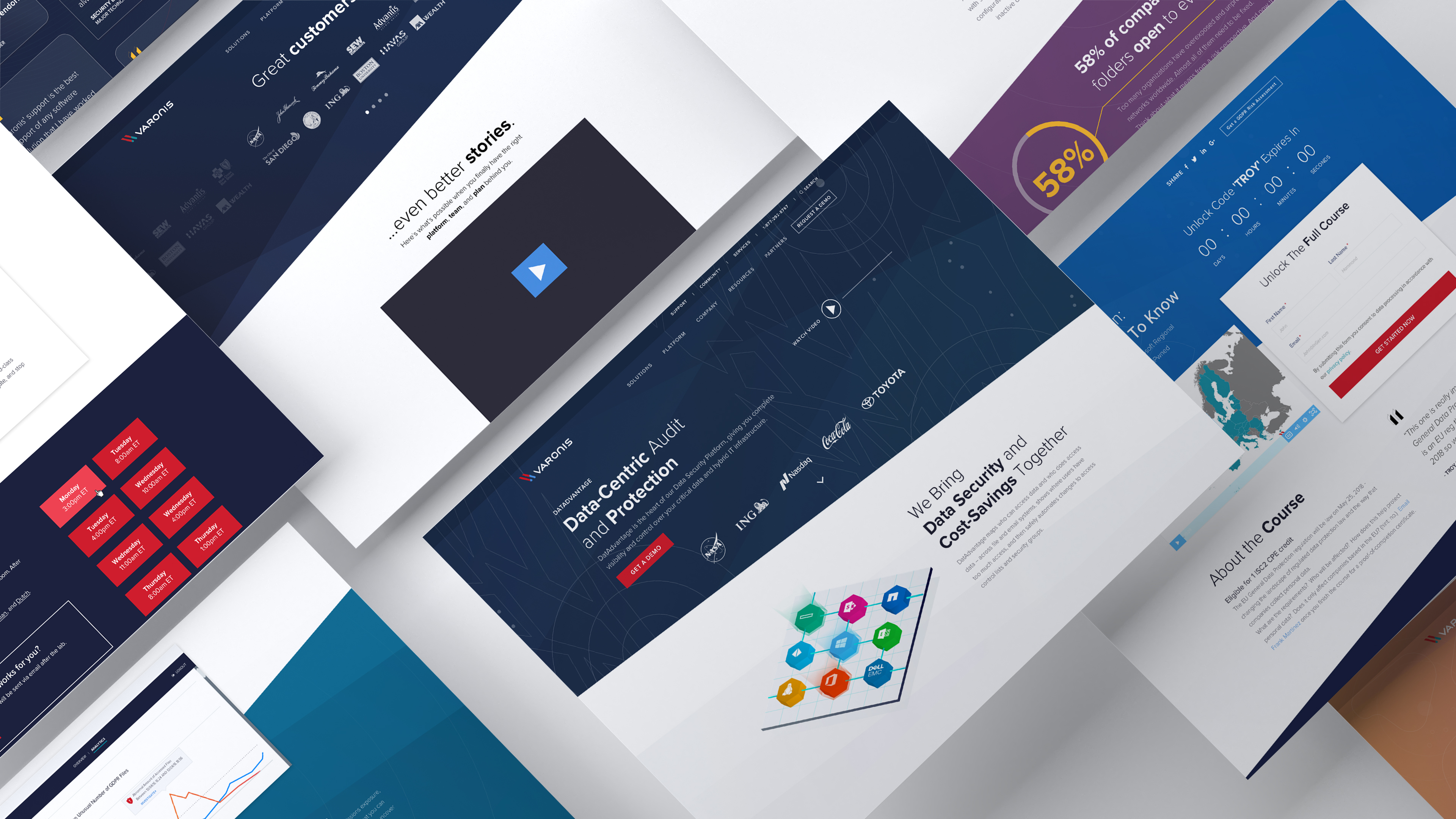 Varonis Website Design examples